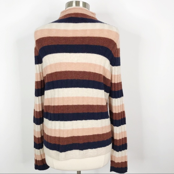 New Madewell Striped Evercrest Turtleneck Sweater - Picture 4 of 10